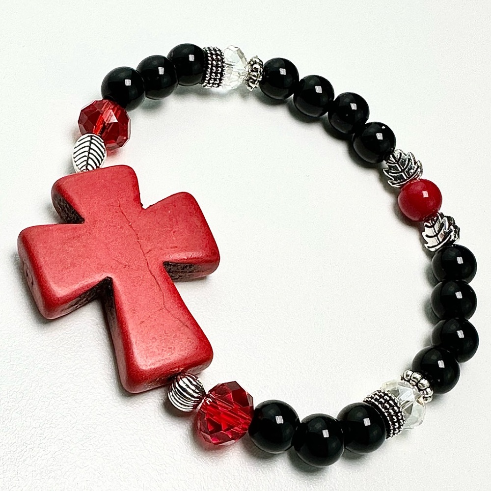 Red and black bracelet